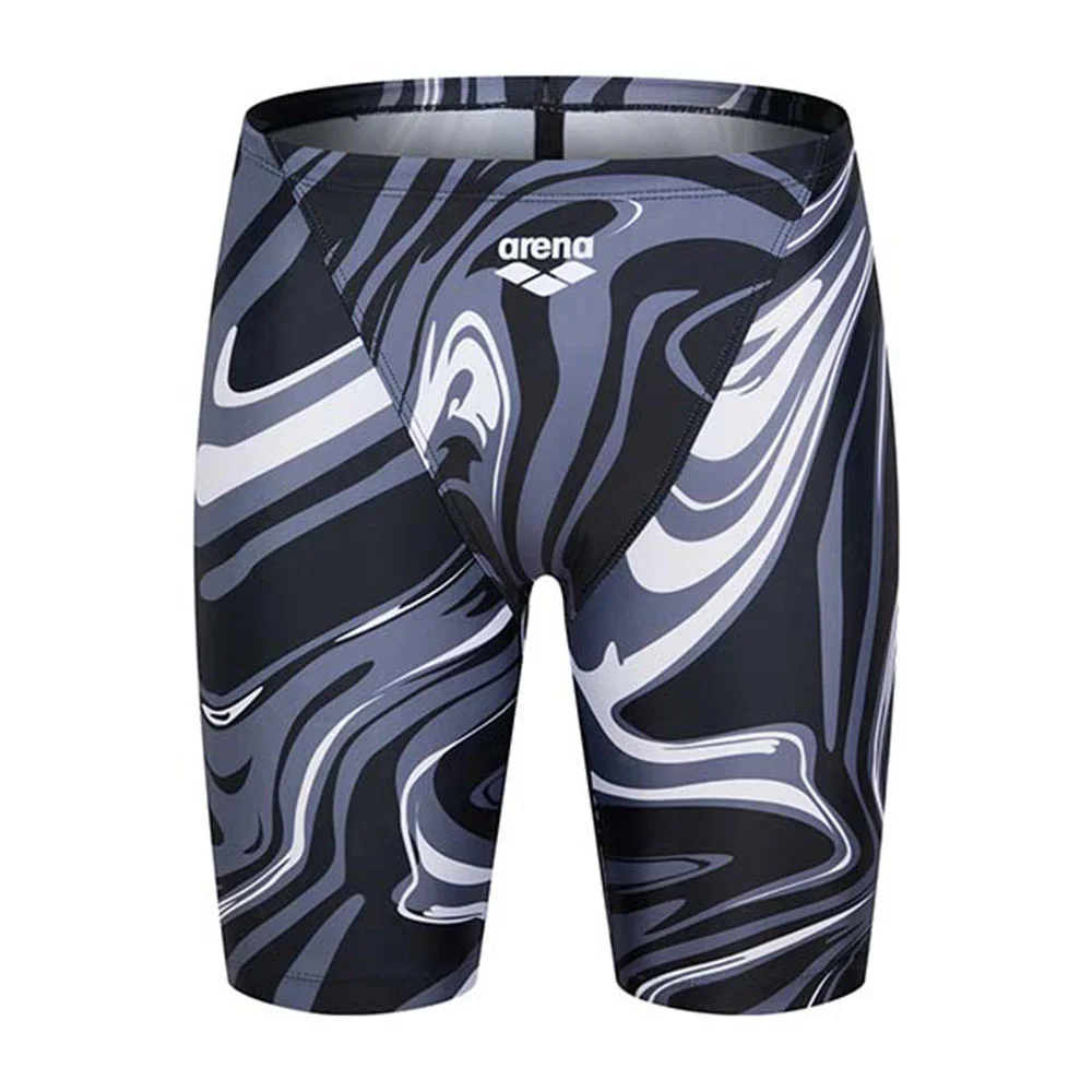 Men's Swim Jammers Swimsuit Shorts Swimming Trunks Athletic Training Swimwear Print Lycra Beach Tights Shorts Sports Surf Pants