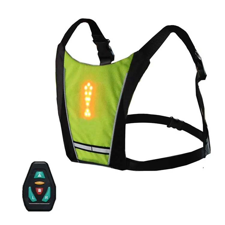 LED Cycling Bag Waterproof Reflective Turn Signal Cycling Bike Backpack Luminous Warning Light Bag Wireless Remote Control USB