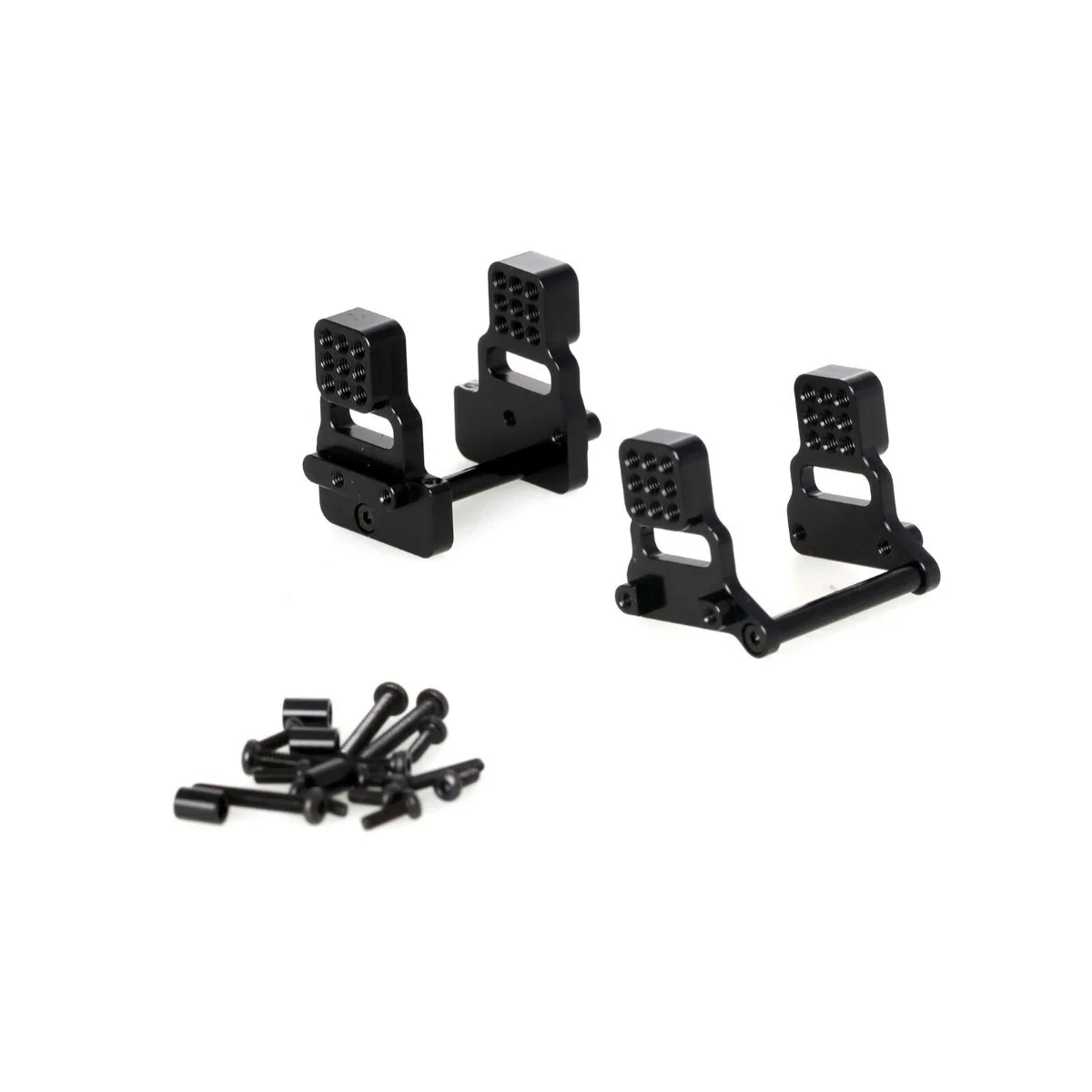 LCX Racing 1/18 coche trepador de control remoto, torre de choque delantera y trasera de aluminio, soporte de choque para Traxxas TRX4M, piezas mejoradas, accesorios