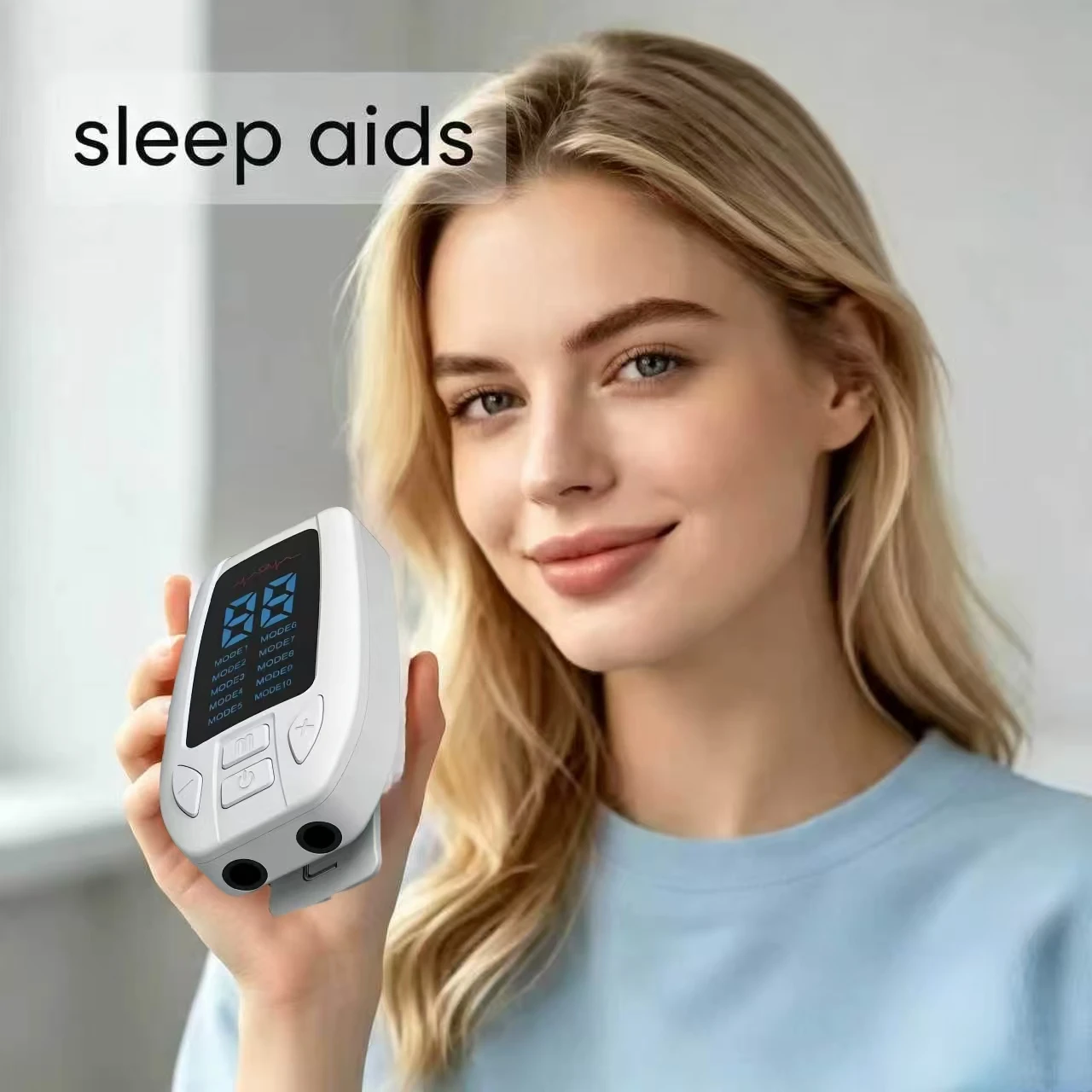 Ear Clip Vagus Nerve Stimulator Anti-Insomnia Fast Sleep Device Adjustable USB Charging Relaxation Relieve Stress