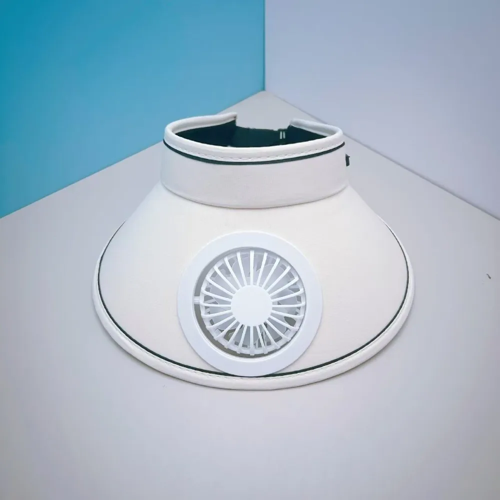 

Portable Rechargeable Fan Hat Adjustable Breathable Empty Top Fan Hat Versatile Candy Color Wide Brim Sunscreen Cap Girls / Boys