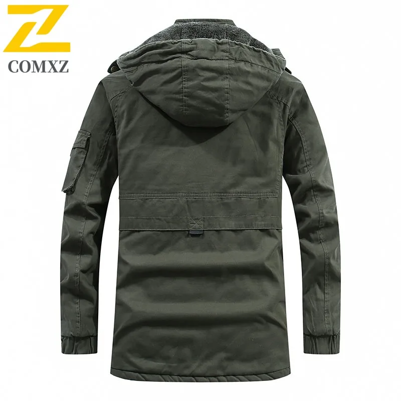 سترة رجالي بتصميم بسيط بغطاء للرأس من COMXZ سترة واقية خفيفة الوزن لتسلق الجبال بتصميم يومي مريح للخريف معطف جديد #3