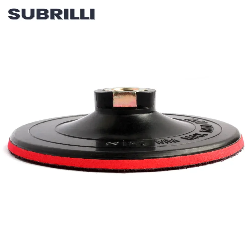 SUBRILLI 5 Inch Foam Plastic Backing Pad M14 5/8-11 Sanding Disc Backer For Angle Grinder Buffing Pads Polishing Wheel Adhesive