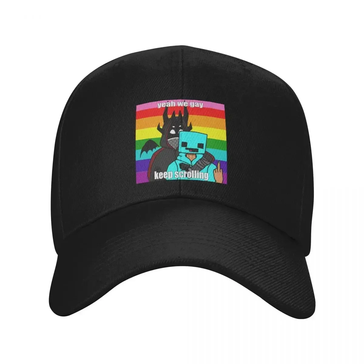 2026 Yeah We Gay Keep Scrolling Baseball Cap Rugby Luxury Hat Hat Luxury Brand Woman Men's