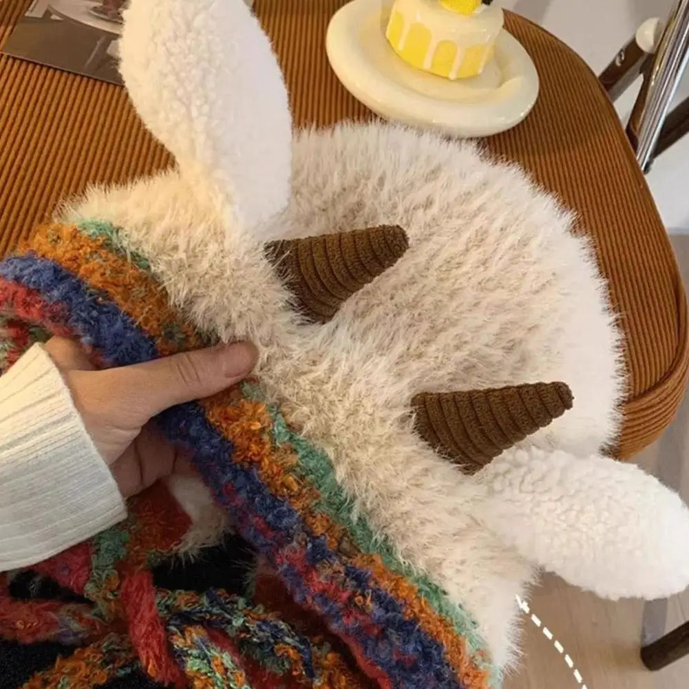 قبعة محبوكة سميكة لطيفة مع حماية للأذن، قبعات شتوية دافئة للنساء والرجال، قبعات بلوفر ناعمة للطقس البارد #4