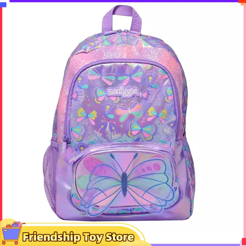 

Genuine Australia Smiggle Elementary School Children Backpack Schoolbag Girl Purple Wing Large Capacity Cartoon Shaped Bag