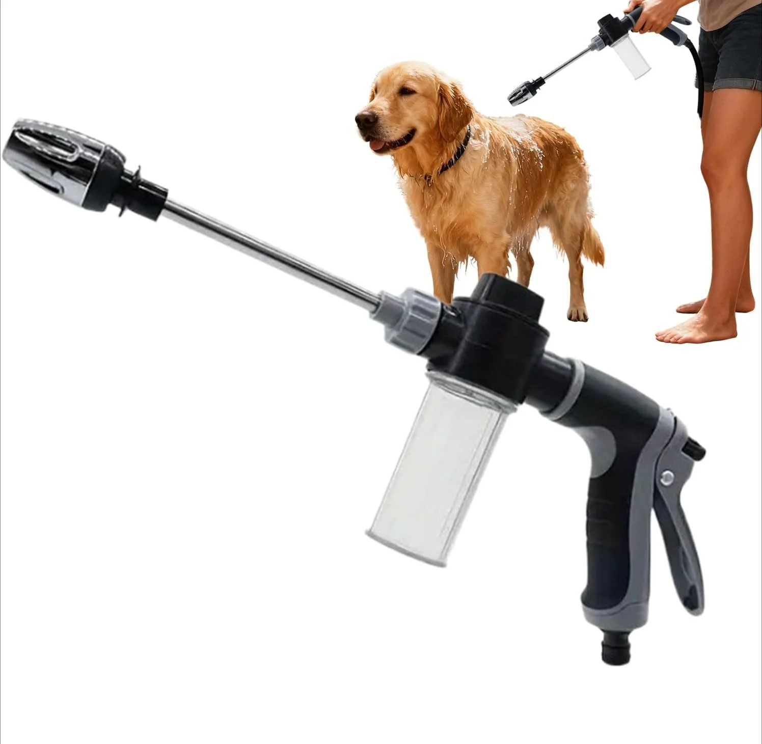 1Set High-Pressure Car Wash Foam Gun, Adjustable Spray Nozzle for Car Cleaning, Watering, Include Pressure Spray Bottle image 6
