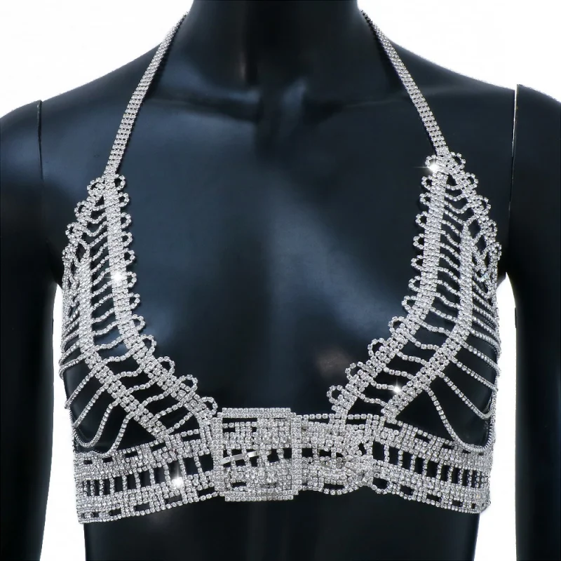 

2022New Hot-Selling Bra Exaggerated Multi-layer Chest Women Trendy Body Chain Women06