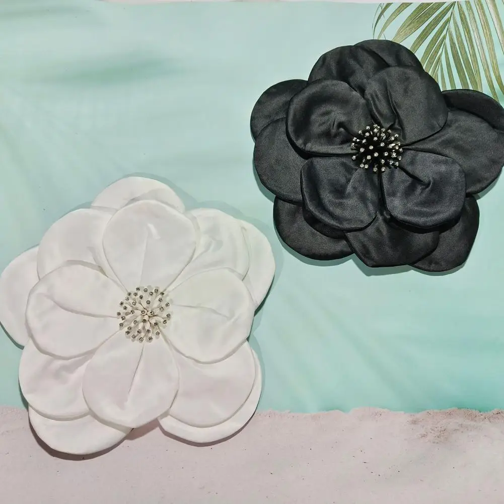 

3D Flower Applique Rhinestone Decor Sweater Dress Blouse Decor DIY Stitching Patch Wedding Party Clothes Adornment