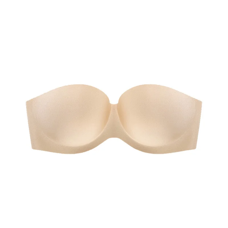 Plus Size Soft Support Nahtloser, einteiliger, geraffter BH für große Brüste, rote Damenunterwäsche in Übergröße ohne Seitenflügel