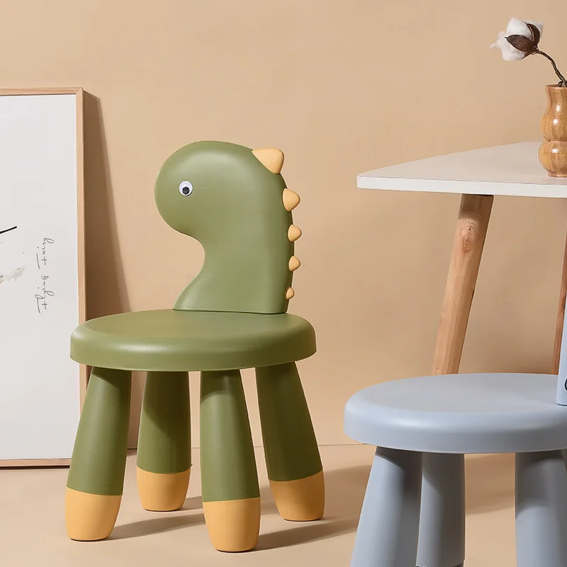 Cartoon Stool Baby Chair Children Stool Kindergarten Footboard Indoor Bench Dinosaur Shape Children Chair Cute Pet Gift