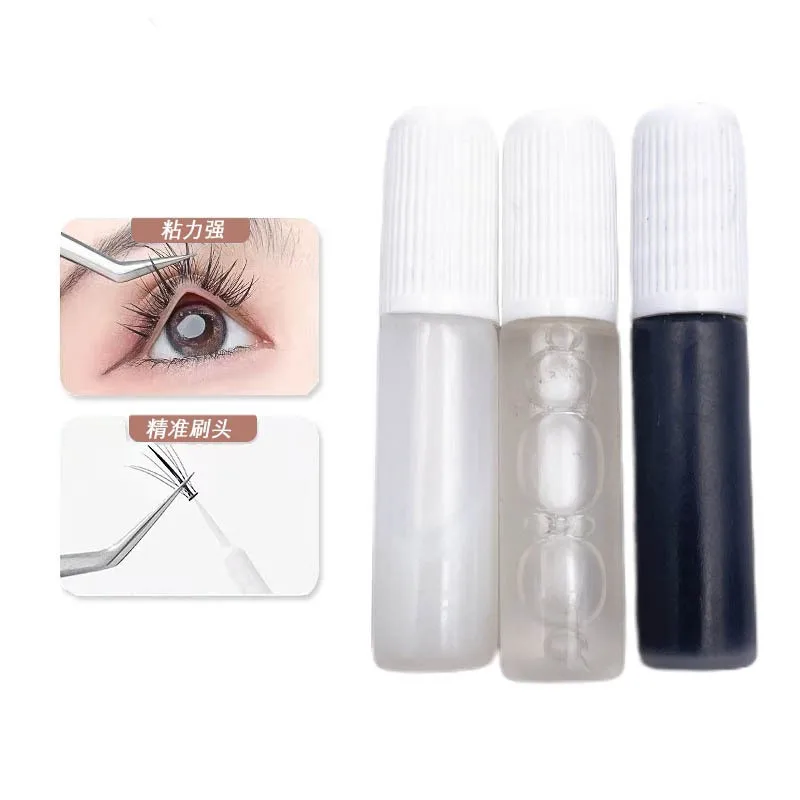 30pcs Disposable False Eyelash Glue Waterproof Black White Transparent Quick Dry Eyelashes Extension Lasting Glue Makeup Tools