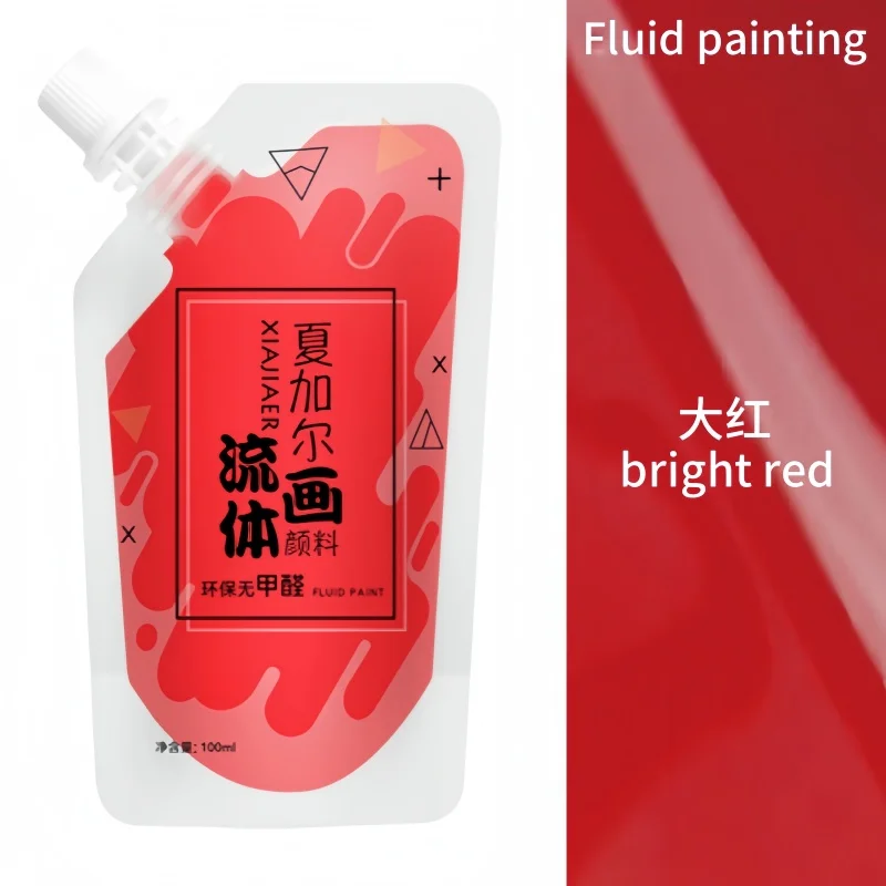 100 ml/multi-color xiajiaer vloeibare verf acrylverf zak gewelddadige beer DIY decoratieve schilderkunst vloeibare vloeibare kleurstof
