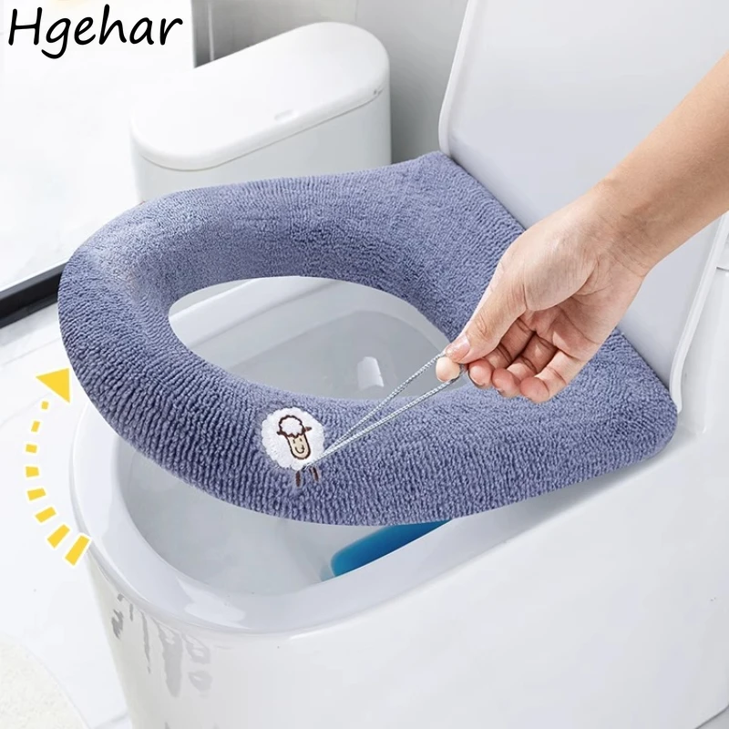 Portable Toilet Seat Cover Reusable Bathroom Accessories Washable Tender Skin-friendly Thicker Universal Closestool Breathable