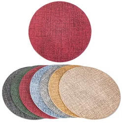 PU Leather Waterproof Heat Resistant Kitchen Coaster tableware Pad Mug Dining Table Mat Placemat Accessories Home Decor