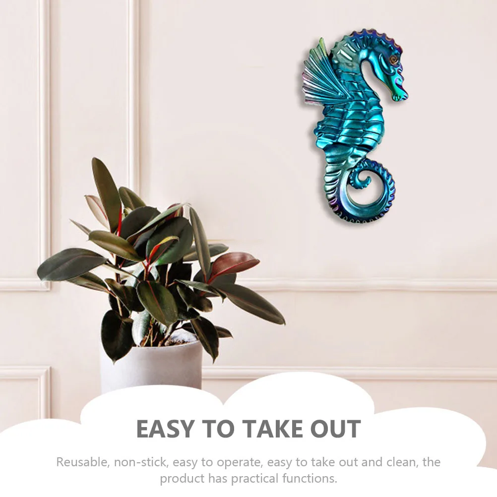 

DIY Silicone Sea Horse Mold Practical Flexible Epoxy Casting Mold Wall Decor DIY Crafts Supplies Sea Horse Shaped Molds