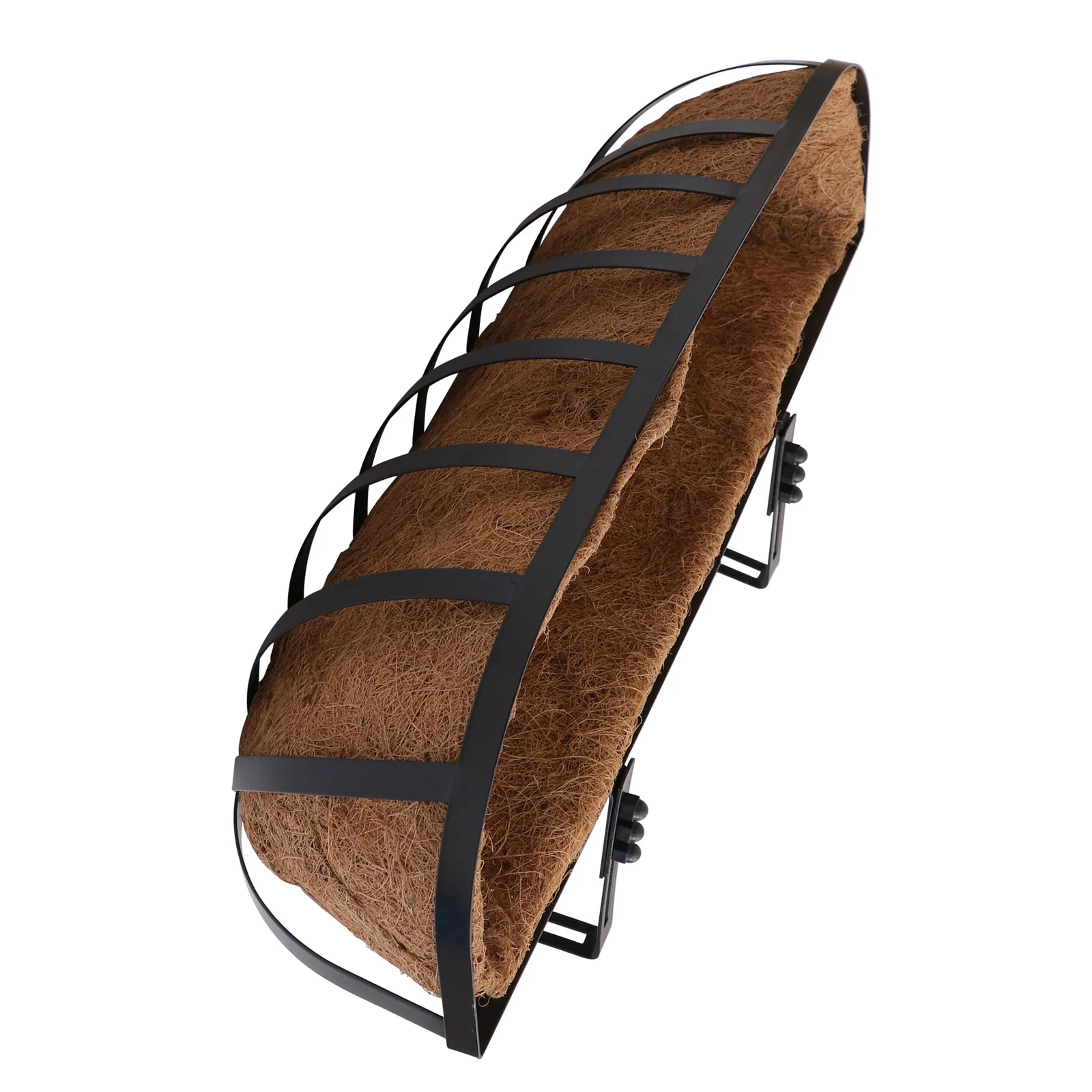 

1Pcs Wall-Mounted Coconut Palm Flower Basket Light Brown Metal Hanging Flowerpot for Living Room Bedroom Farmhouse Decor