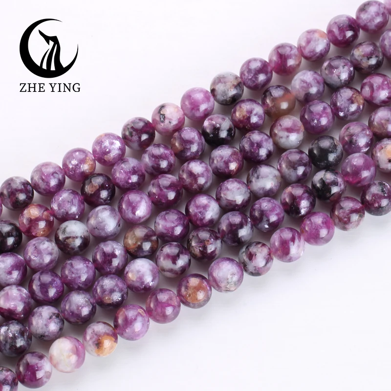 New Natural Phosphosiderite Beads Tanzanian Purple Emerald Stone Round Loose Beads For Jewelry Making DIY Bracelets 8 10mm 15\