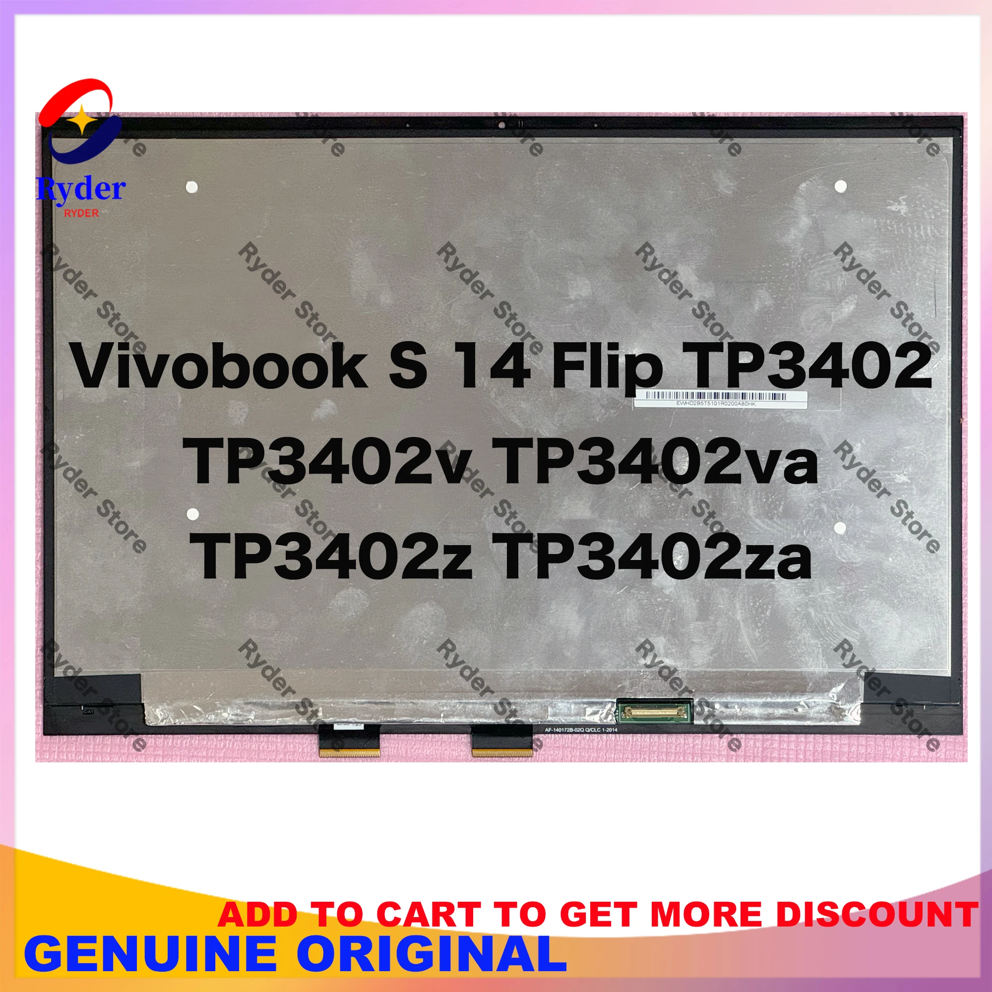 

For ASUS Vivobook S 14 Flip TP3402 TP3402v TP3402va TP3402z TP3402za 14-Inches 1920x1200 IPS LCD Display Touch Screen Assembly