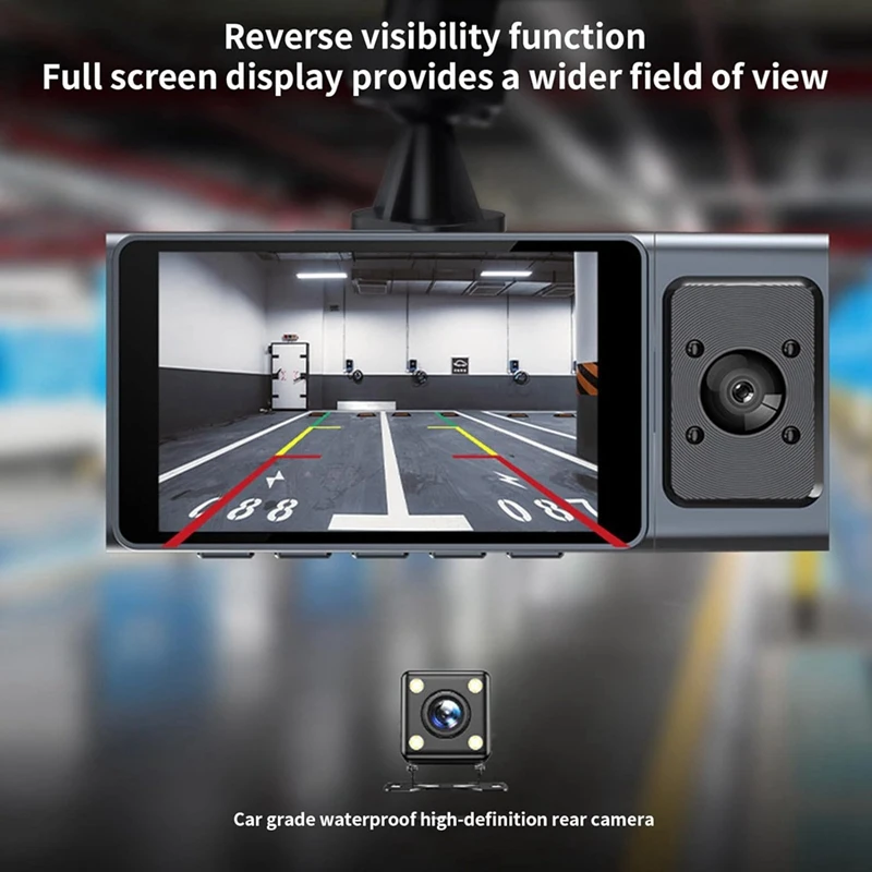 Dual HD Car DVR Dash Camera 1080P, Wifi-Enabled With Night Vision, G-Sensor, And Parking Loop Recording Features