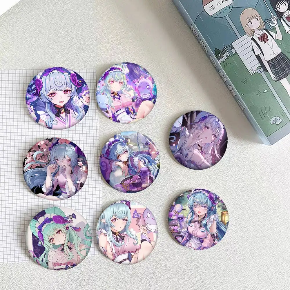 Game Genshin Impact Yumemizuki Mizuki Round Badge Lapel Pin Backpack Clothing Jewelry Accessories Gift Brooch