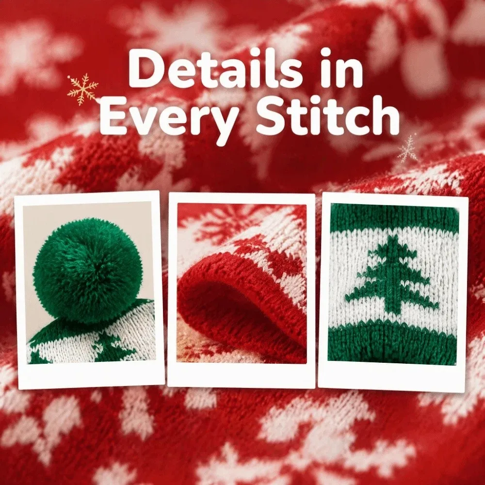 Snowflakes Cute Cat Dog Christmas Hat Scarf Green Red Warm Pet Dress Up Set Soft Adjustable Pet Knitted Suit Xmas Pet Costume