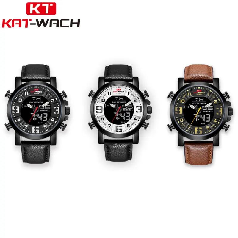 KAT-WATCH Digital LED para hombre, reloj militar, resistente al agua, luminoso, envío gratis