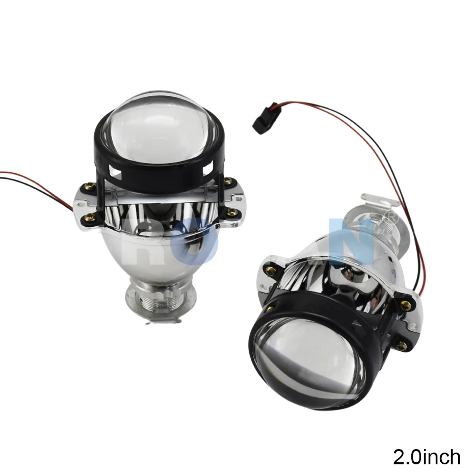 RONAN 1.8\'\' 2.0\'\' Smallest Bi-xenon Projector Lens Retrofit Styling Car Motorcycle H7 H4 Headlight Bulb Type H1