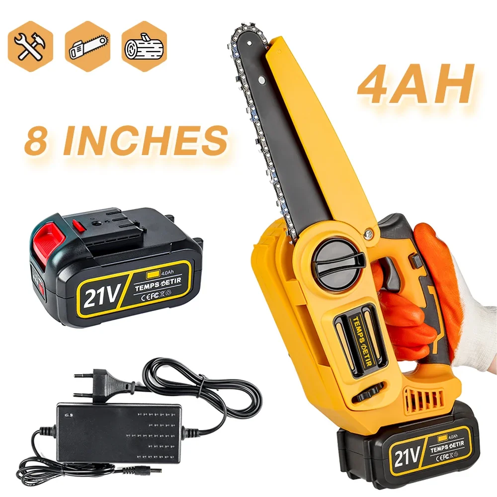 for  Brushless Chain Saw Portable Mini Electric Pruning Saw Rechargeable 4Ah Battery Saw Cutting Tool For Woodworking And Tree