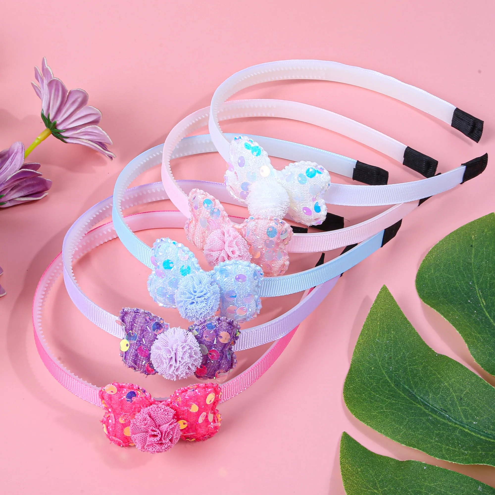 5pcs Squin Hair Bows Headband - đánh giá và giá Art And Craft Hair