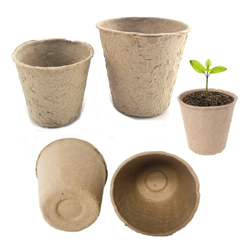 Paper Plant Grow Flowers Pot Nursery Cup Kit Organic Biodegradable EcoFriendly Home Garden Tools