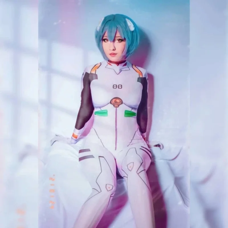 クマの巣大人子供アニメ綾波レイジャンプスーツコスプレ衣装ユニセックス全身タイツキャットスーツ女の子ハロウィンボディスーツ新 2025