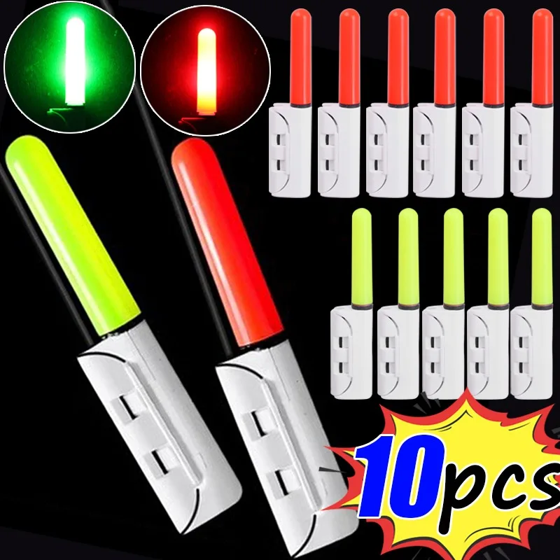 Caña de pescar electrónica, palo luminoso de luz LED, aparejos flotantes impermeables extraíbles, aparejos nocturnos de plástico sin batería CR425