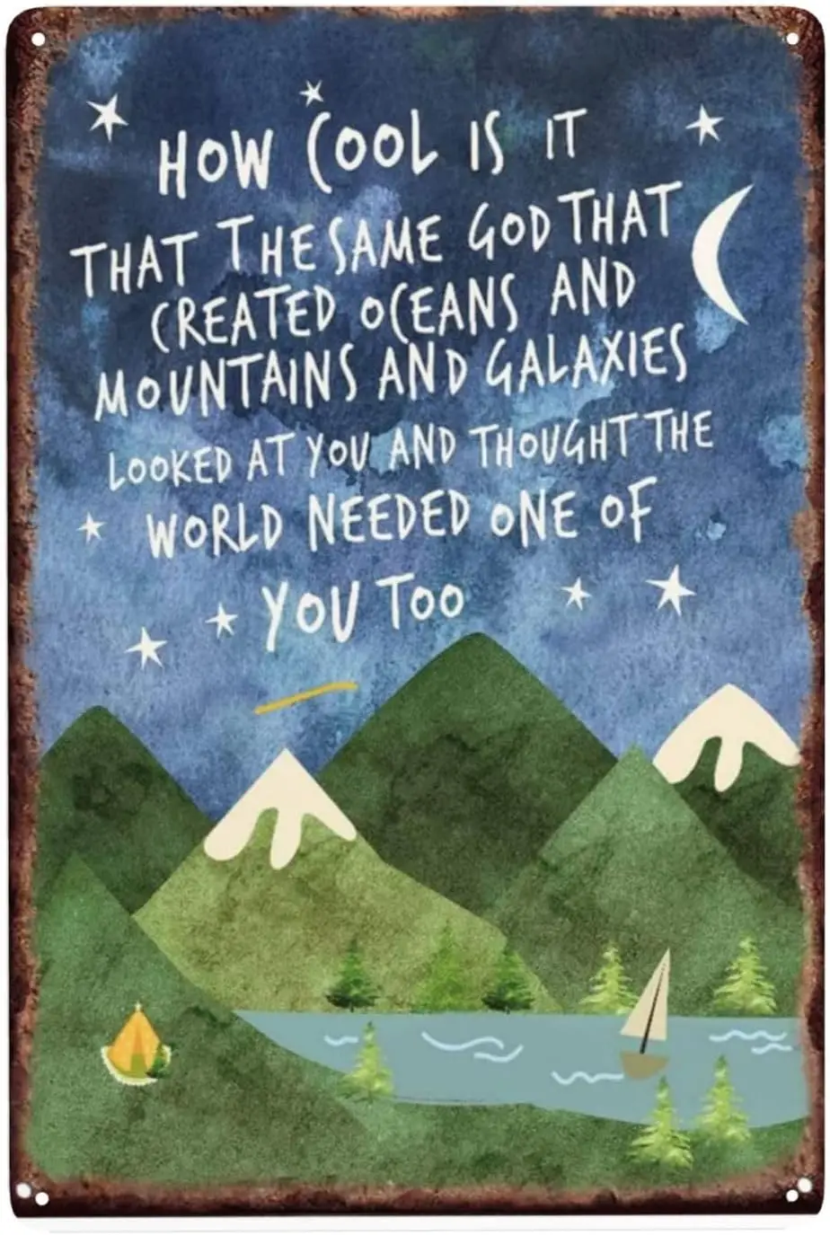 Y1, Art mural « Same God Creation », citation inspirante, plaque en métal encadrée pour la décoration de la chambre des enfants et des adolescents, encouragement