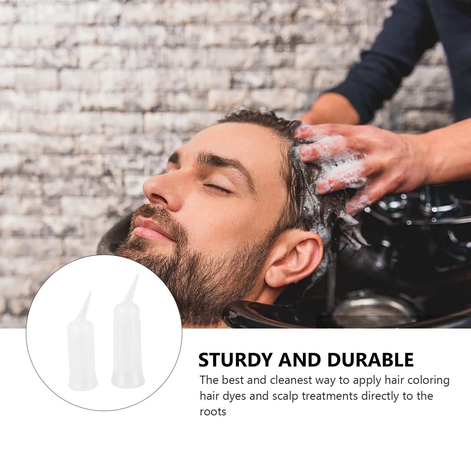 2Pcs Translucent Shampoo Bottle Applicator for Hair Coloring Dyes Scalp Treatments Even Distribution Easy to Use - Image 4