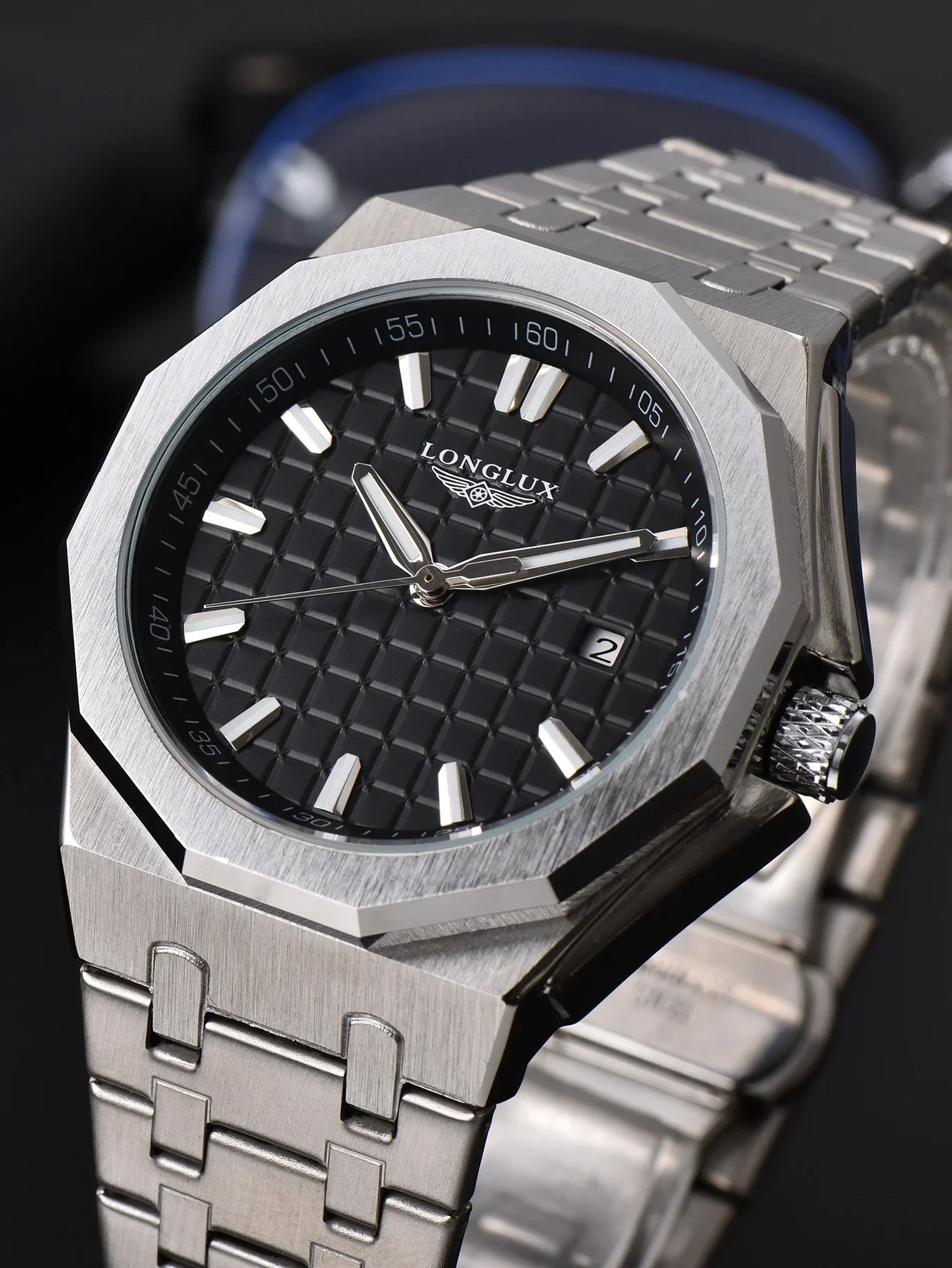 Automatische Uhr mit Datumsanzeige Mechanische Uhren für Herren Wasserdicht Datum Luxus Edelstahl Herren-Armbanduhr Geschenk Kostenloser Versand