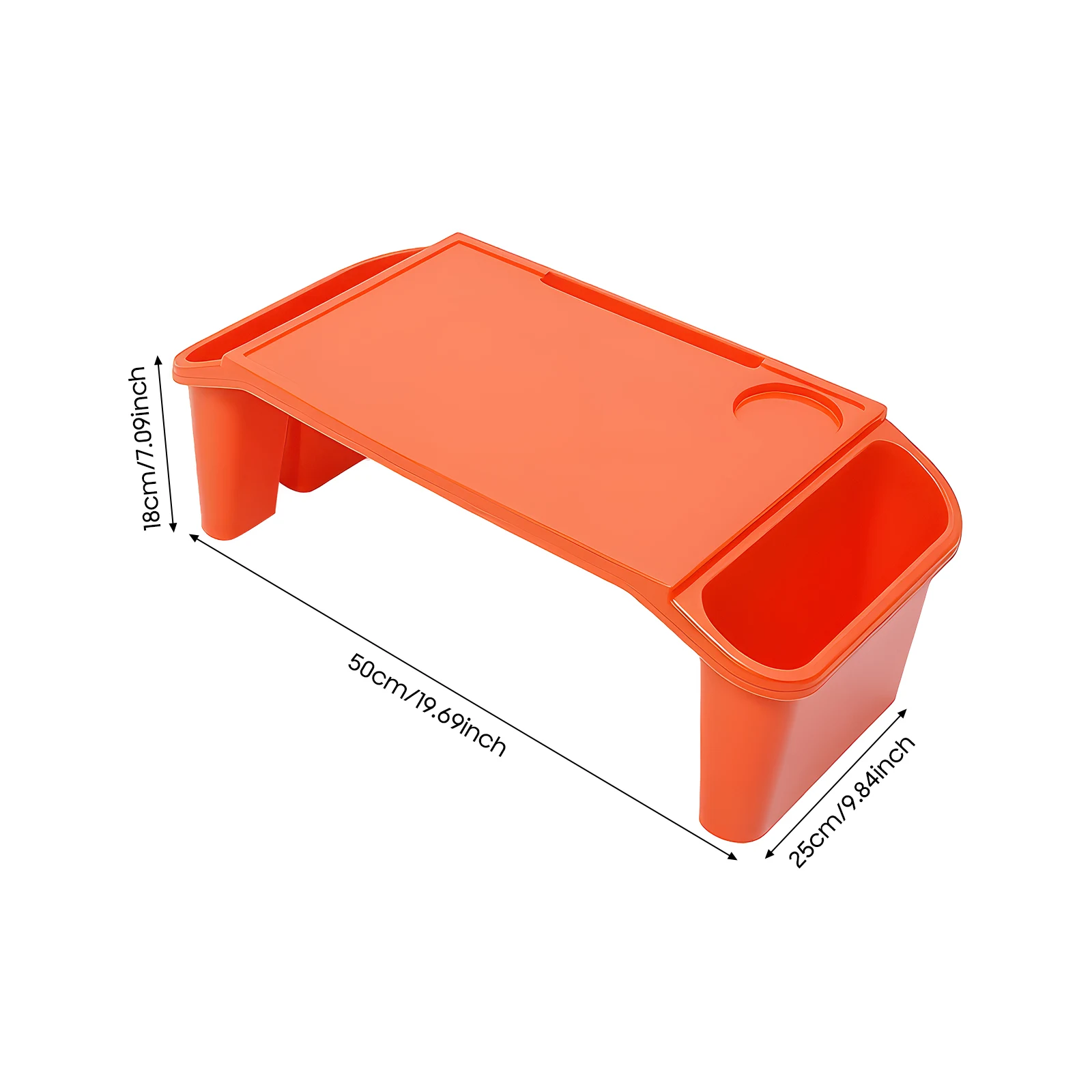 6 Pcs Kids Lap Desk Tray, Plastic Breakfast Lap Desk Trays with Side Pockets and Slot, for Eating, Writing, Drawing, Game