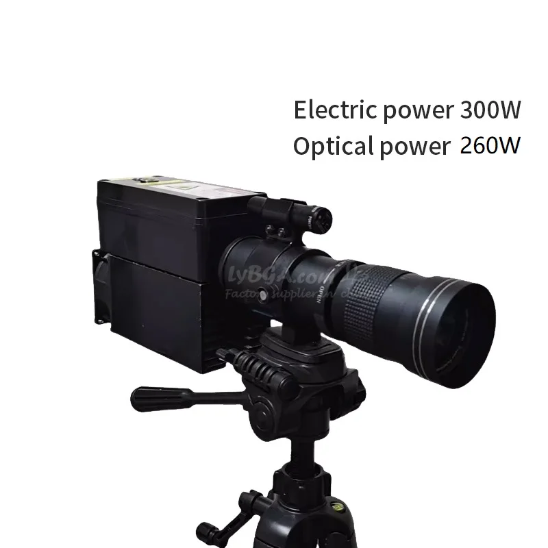 260W Laser Obstacle Clearer Machine Kit Igniter Pump Source DIY Laser Working Range 0-90 Meters Combustible Paper Wood Burning