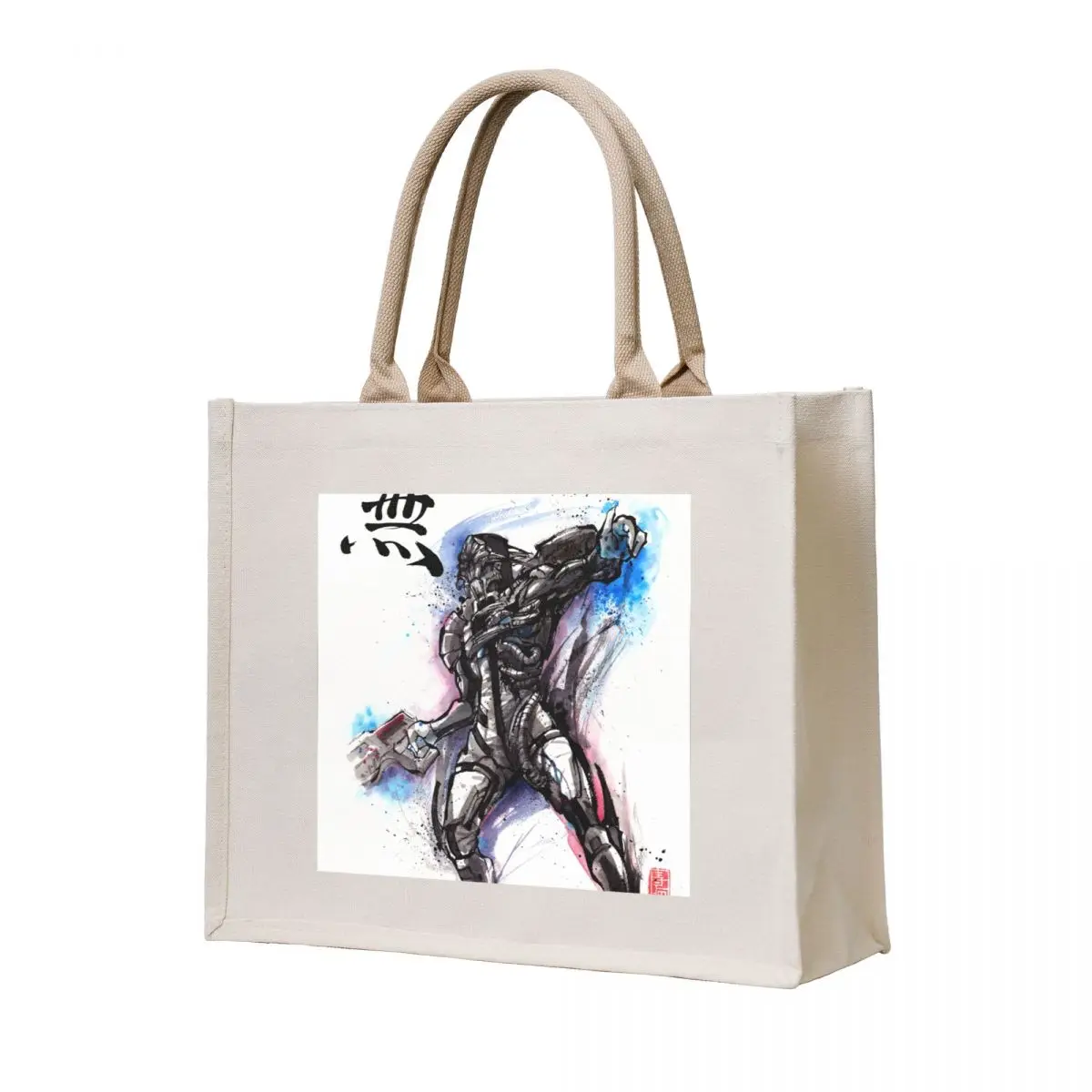 

Saren from Mass Effect Sumie Style Tote Bag Candy bags woman shopping bag Gift bag custom tote