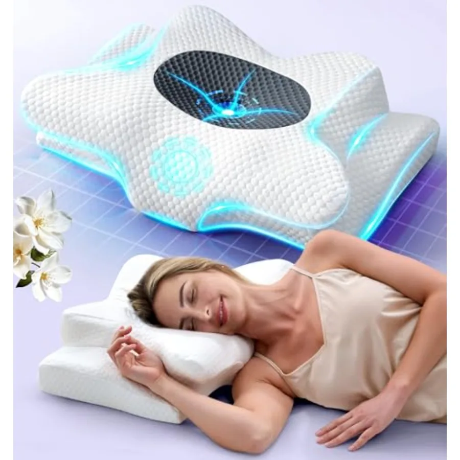 

Ортопедическая подушка для сна Sleep Doctor Approved: эргономичная контурная подушка для сна на боку для взрослых, охлаждающая, для шейного отдела позвоночника