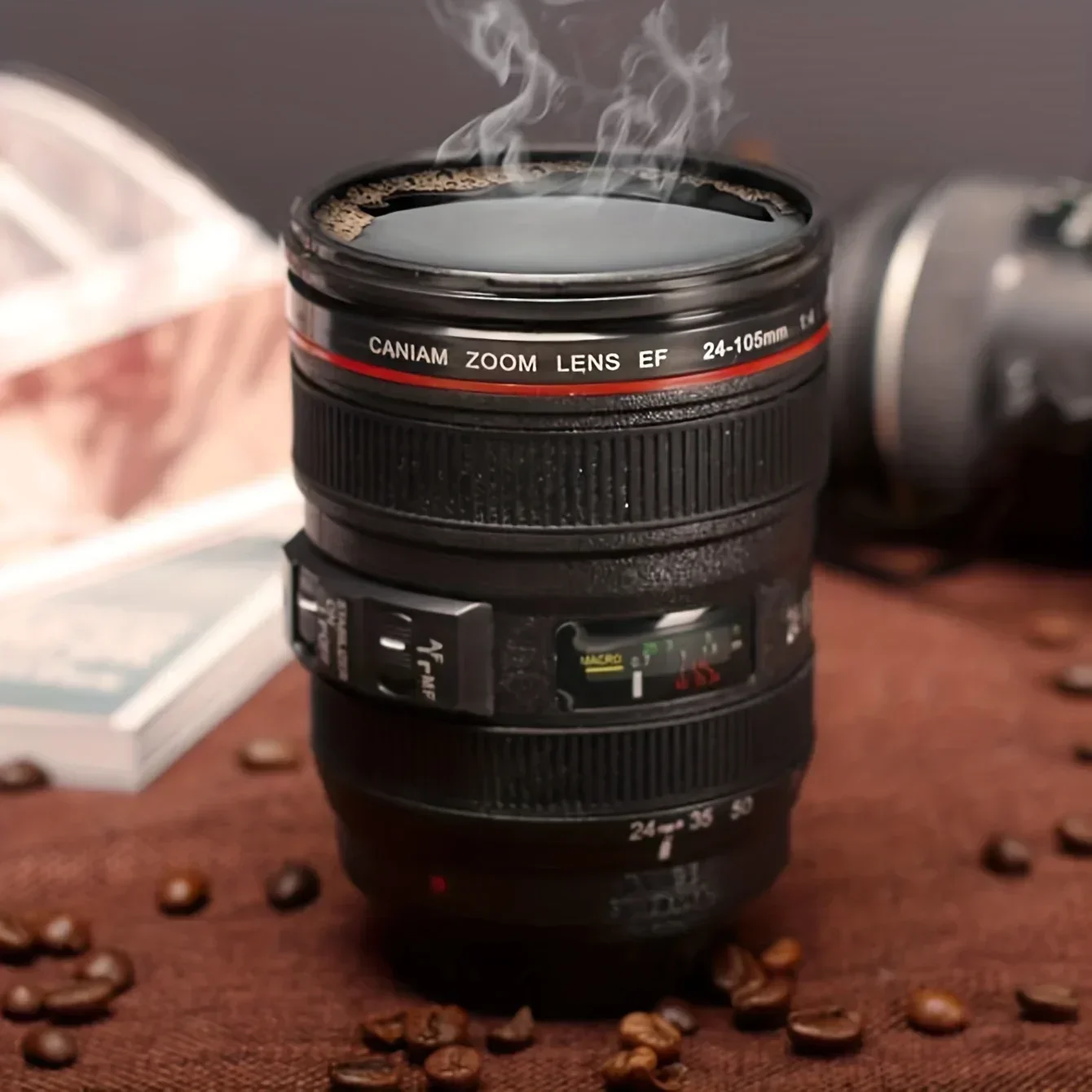1pc xícara de café fotografia adereços lente da câmera uísque copo vinho mini portátil multiuso acampamento ao ar livre