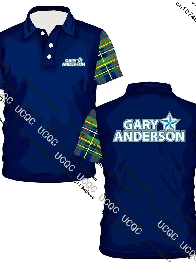AliExpress NONE New Gary Anderson Replica Jersey Dart Sports Zipper Polo Shirt Sports Dry Quickly Men's T-Shirt Children's Clothing Tee Womans