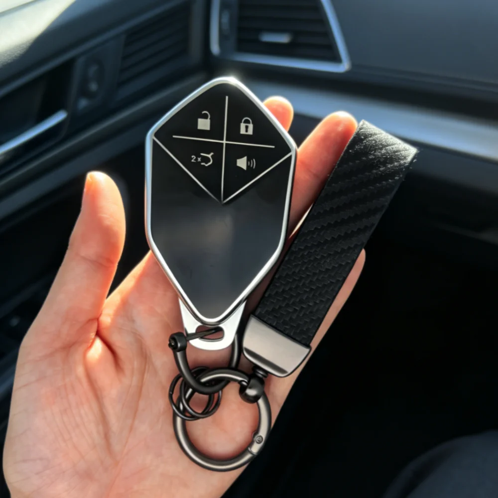 1 SET Key Fob Cover with Keychain Lanyard  for Changan Deepal SL03 S05 L07 S07 G318 S7 Car Smart Remote Control Key Case Cover