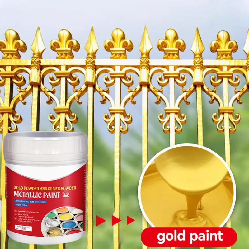 Gold Metal Paint 500ml Gold Paint For Handicrafts Gold Wood Paint Gold Woodcraft Paint Liquid Gold Paint For Art Painting