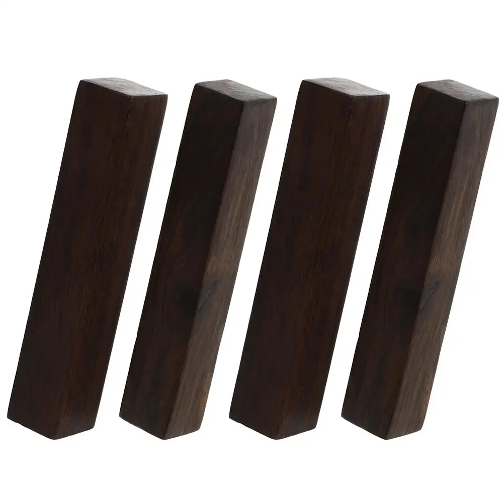 4 Pcs 11cm Wooden Paperweight for Calligraphy Practice Rectangular Desk Tool The Four Treasures Smooth Durable