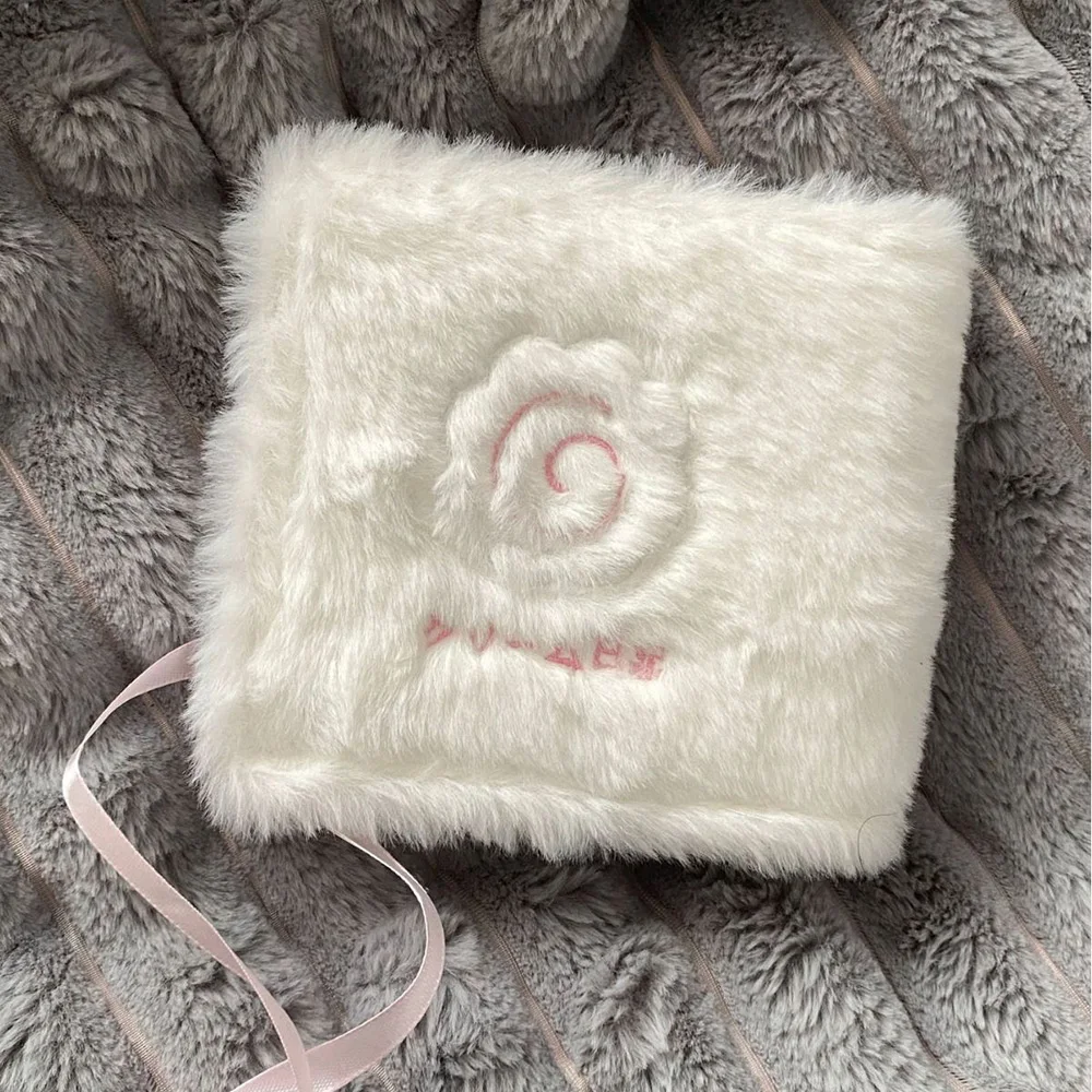 Plush Photocard Album 30 Inner Pages Star Embroidery Ribbon Tie Kpop Idol Photo Card Collect Book Storage