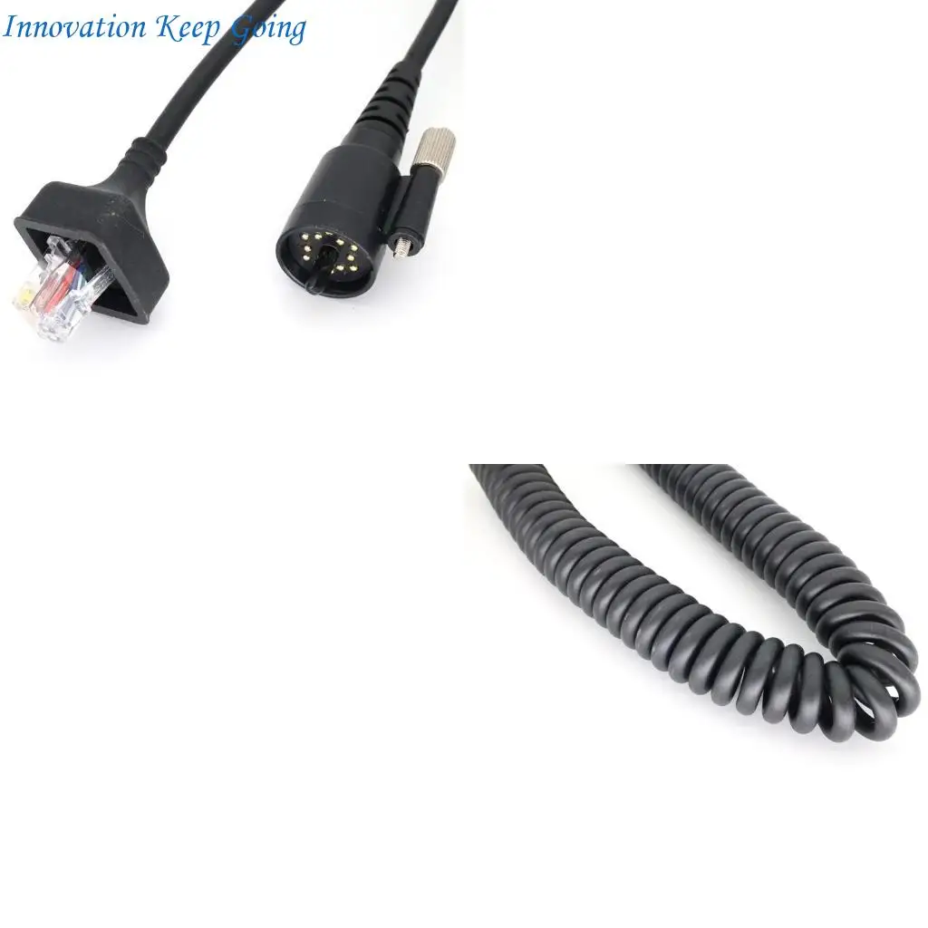 

E65C Mic Microphone Speaker Cable Flexible Spring Line Wire For KMC-27 TK-5810 Walkie