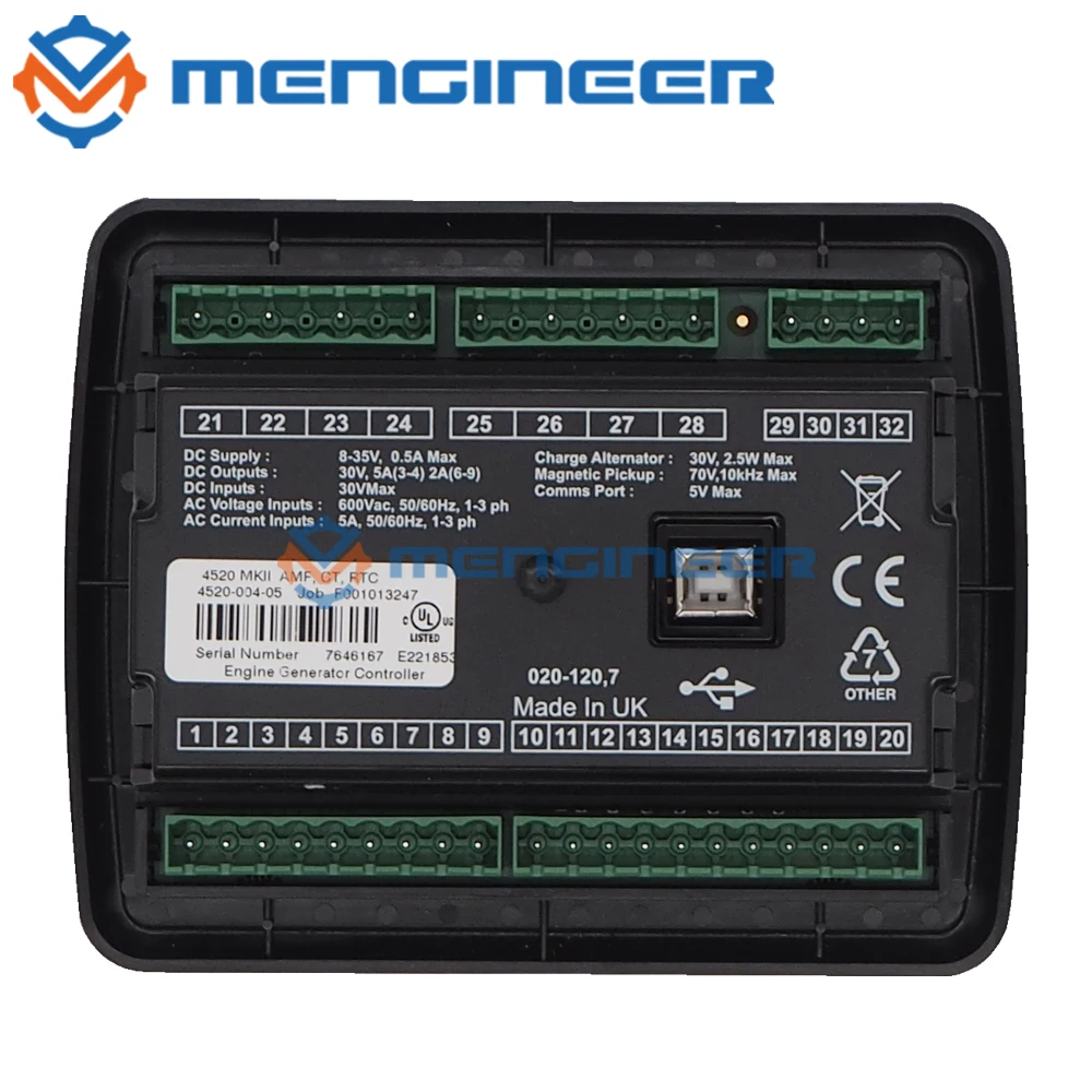 Imagem -03 - Mkii-ac Módulo de Controle de Falha Deep Sea Auto Mains Utilitário Original Feito no Reino Unido Dse4520 Dse4520