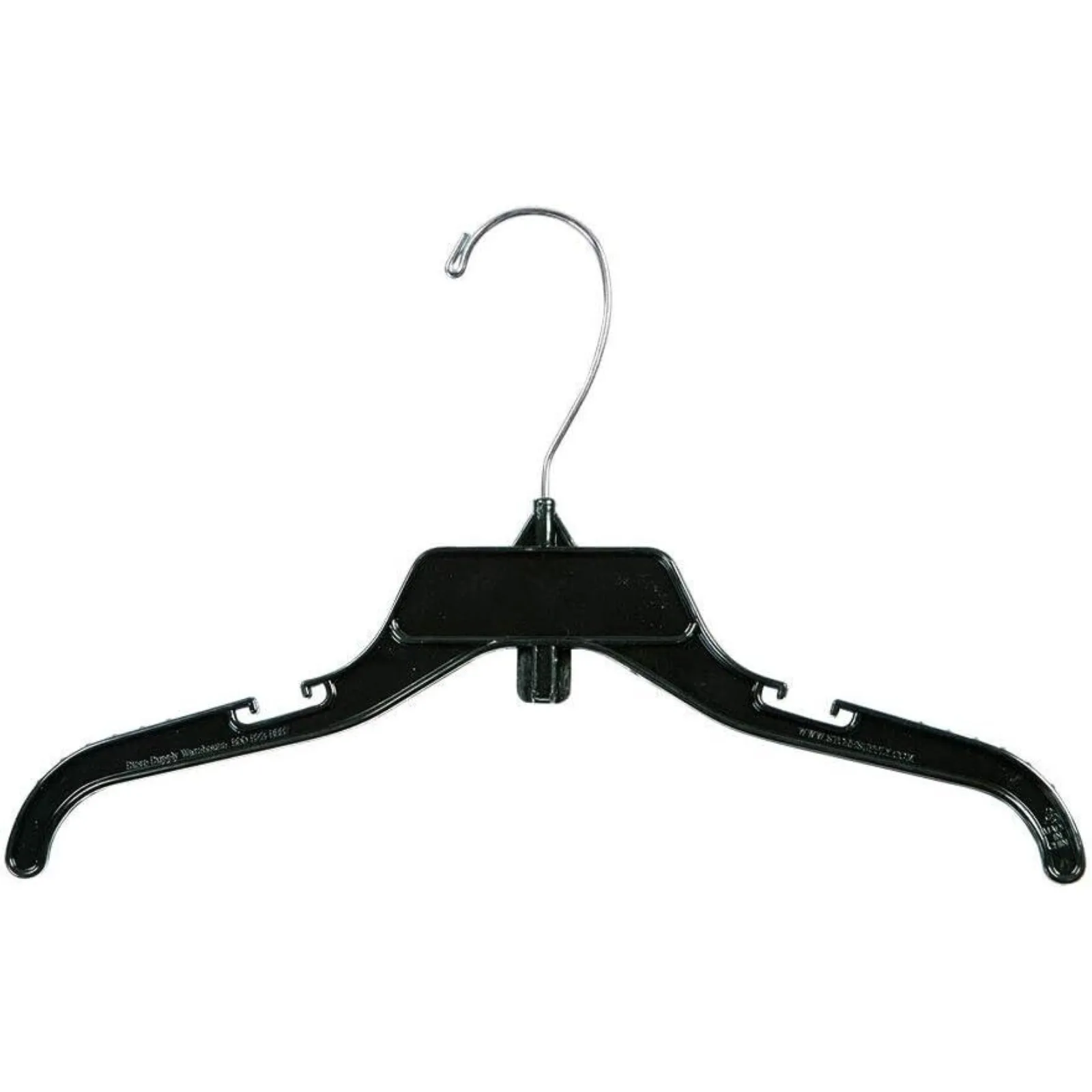 US Children's Dress Hangers Shirt 100 Plastic Black 12