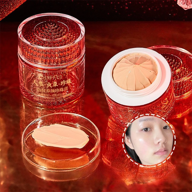 Ginseng & Cordyceps Luxury Pearl Tone-Up Cream - Reduces Wrinkles, Brightens Dullness & Deeply Hydrates, Smooth Fine Lines